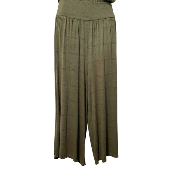 Sundance Felicity Jumpsuit Womens Size XS Army Green Wide Leg Comfy Stretchy - Picture 3 of 13